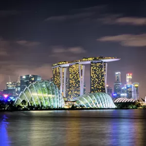 Singapore panoramic night city