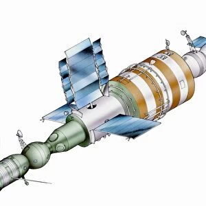 Space station from Russian Salyut series