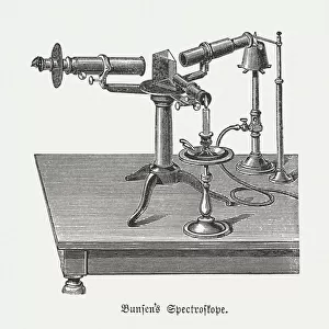 Spectroscope (c. 1860) by Bunsen and Kirchhoff, published in 1880