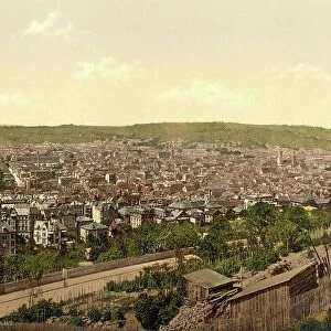 Stuttgart, Baden-Wuerttemberg, Germany, Historic, digitally restored reproduction of a photochromic print from the 1890s