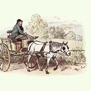 Victorian man driving a horse and cart