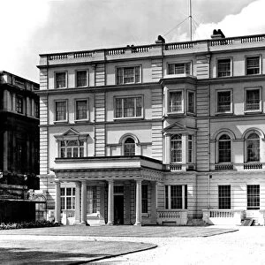 Clarence House. The garden front. The two bays above the portico represent the
