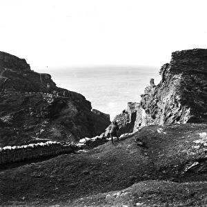 Tintagel Castle, Cornwall. Early 1900s