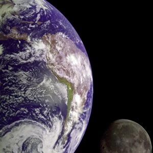 Us-Space-Galileo Image-Earth and Moon