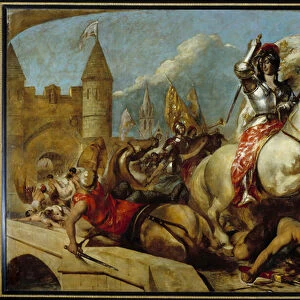 100-year war: "Joan of Arc (1412-1431) delivant Orleans"