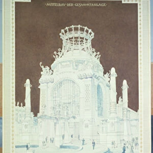 Academy of Fine Arts, Vienna, design for the Hall of Honour (coloured pencil)