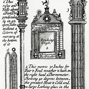 Advertisment for Barometers made by John Patrick, c. 1705-1715 (engraving)