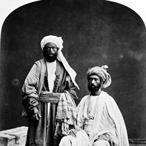 Afghan Traders, c. 1860s-70s (b / w photo)
