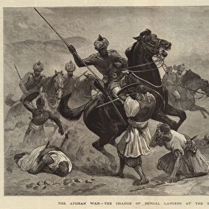 The Afghan War, the Charge of Bengal Lancers at the Battle of Dehouruk (engraving)