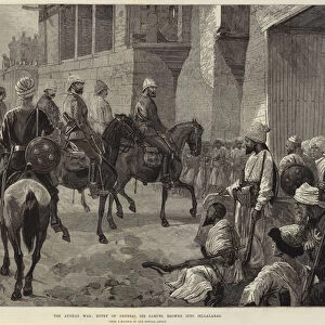The Afghan War, Entry of General Sir Samuel Browne into Jellalabad (engraving)