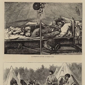 Aldershot, the Highlanders Camp (engraving)