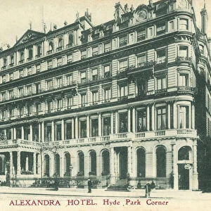 Alexandra Hotel, Hyde Park Corner, London (b / w photo)