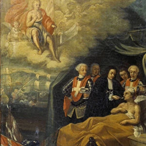 Allegory to the Order of Malta. Neapolitan school, 18th century
