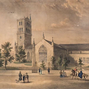 Ancient Tower and Churches Dundee, 19th century (lithograph)