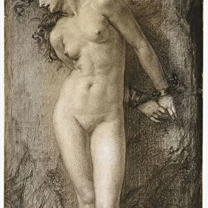 Andromeda, 1872 (black chalk)