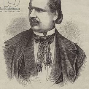 Antonio Giuglini, the Great Tenor Singer (engraving)