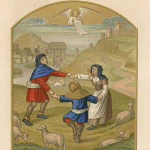The appearance of the angel to the shepherds (chromolitho)