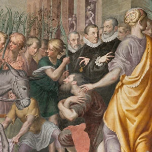Apse, Antonio Campi, Jesus Entrance to Jerusalem 1582-84, Detail