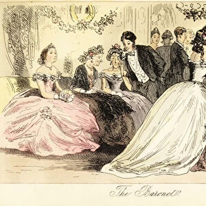 Arrival of aristocracy at a dance ball in a grand house, 19th century