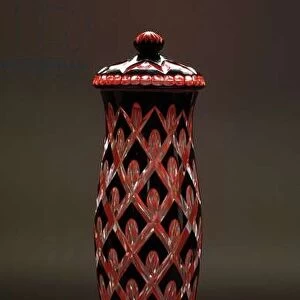 Art nouveau: crystal vase by Julius jelinek (1874-1918)