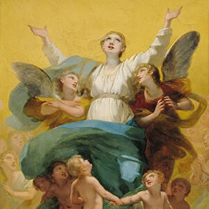 The Assumption of the Virgin (oil on panel)