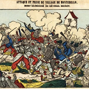 Attack and capture of the village of Montebello, the glorious death of General Beuret in