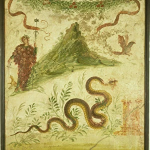 Bacchus and Mount Vesuvius, 1st century AD, Roman (wall painting)