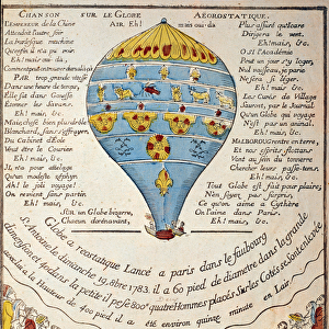 Balloon flight: experience of the Montgolfier brothers on 19 October 1783 in the garden