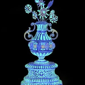 Baluster flowering vase, Trapani, mid 17th century (gilt-copper
