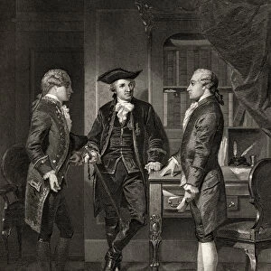 Baron de Kalb (centre) introducing Lafayette to Silas Dean, from Life and Times
