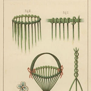 Basket weaving (colour litho)