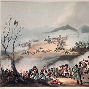 Battle of Orthes, 27th February 1814, engraved by Daniel Havell (engraving)