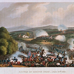 The Battle of Quatre Bras on 16th June, 1815, engraved by Thomas Sutherland