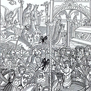 The Battle of Tolbiac and The Baptism of King Clovis, from Mirouer Historial de France