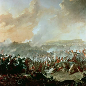 The Battle of Waterloo, 18th June 1815 (oil on canvas) (detail of 209202)