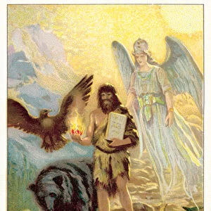 The bearer of the light and of the law (chromolitho)
