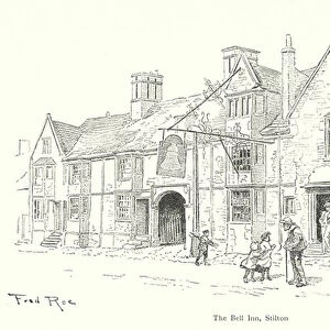 The Bell Inn, Stilton (litho)