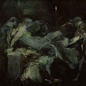 The Birth Scene (oil on canvas)