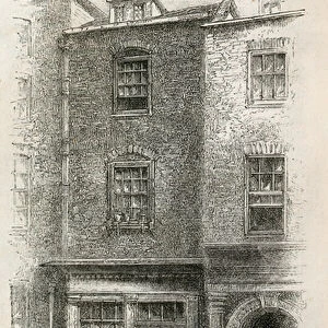 Birthplace of J M W Turner in Maiden Lane (engraving)