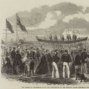 The Bishop of Chichester giving his Benediction to the Hayling Island Life-Boat (engraving)