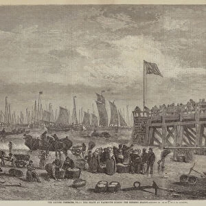 The British Fisheries, No 2, the Beach at Yarmouth during the Herring Season (engraving)