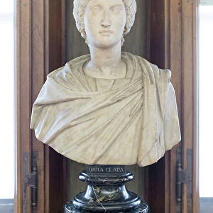 Bust with the head of a woman, so called Didia Clara, 2nd century AD (marble)