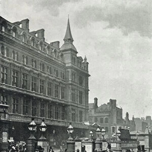 Cannon Street, the Hotel and Railway Station (b / w photo)