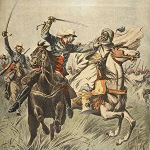 Capture of Samory by lieutenant Jacquin, illustration from Le Petit Journal