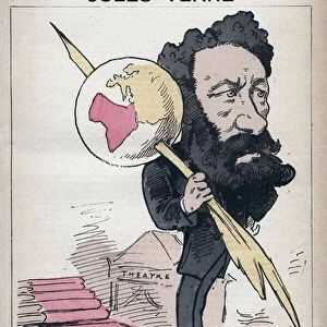 Cartoon of Jules Verne (1828-1905) from Les Hommes d Today c