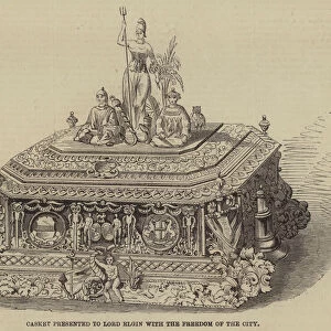 Casket presented to Lord Elgin with the Freedom of the City (engraving)