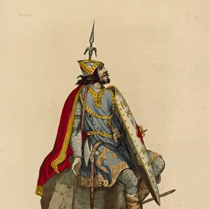 Charles Martel (coloured engraving)