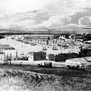 Chatham Dockyard from Port Pitt, engraved by R