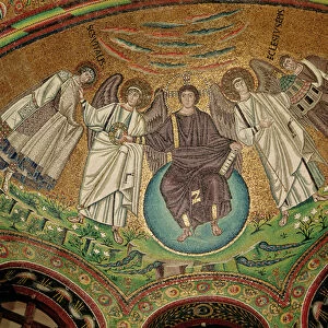 Christ surrounded by two angels, St. Vitalis and Bishop Ecclesius, from the apse (mosaic)