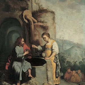 Christ and the Woman of Samaria (oil on canvas)